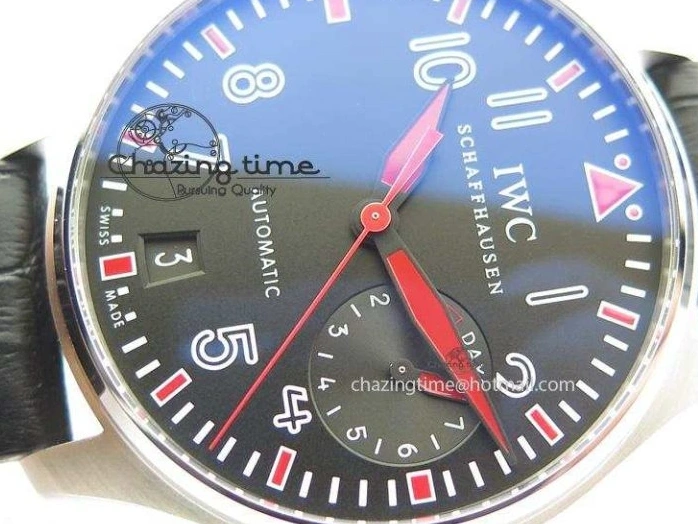 MIROTIME 0428 RelaxedFit Big Pilot Real PR IW500435 “Muhammad Ali” ZF Best Edition On Black Leather Strap A 7295